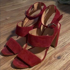 Madewell Octavia Suede Sandal - dark cabernet